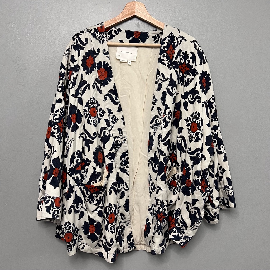 Nwot Anthropologie Women’s Eleanor Kimono Jacket Printed Size Medium